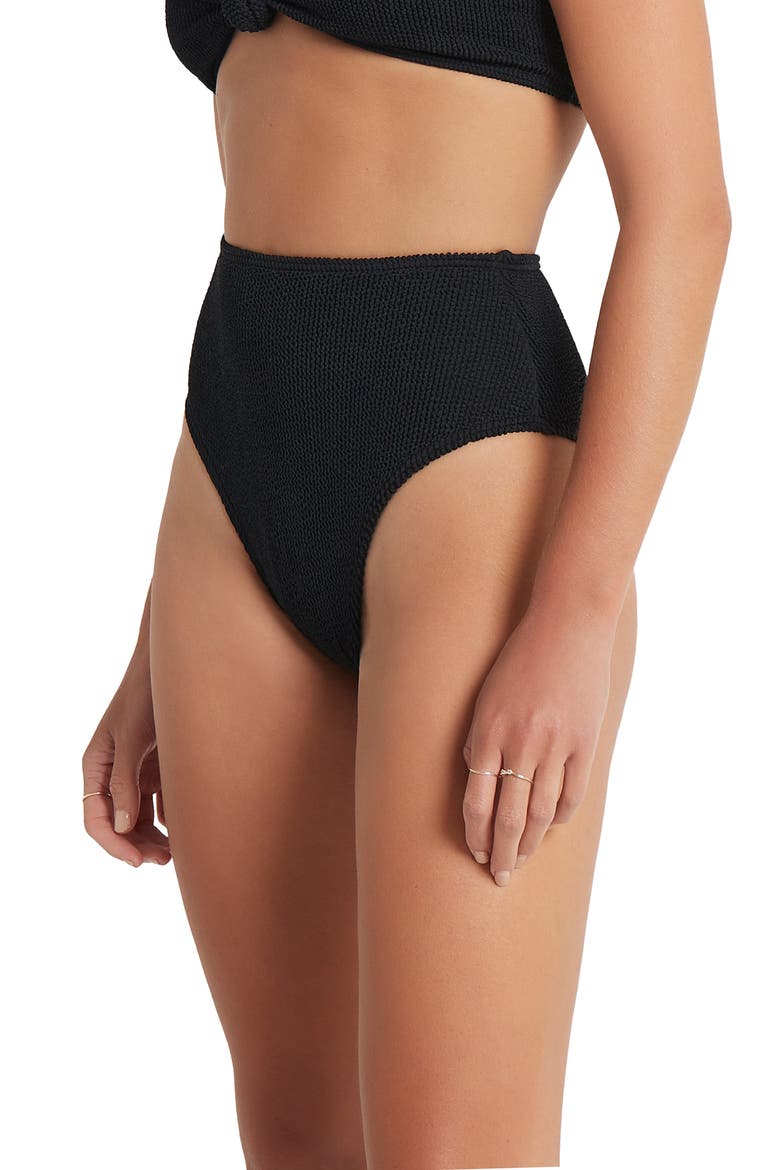 BOUND by Bond-Eye The Palmer Ribbed Bikini Bottoms, Alternate, color, BLACK