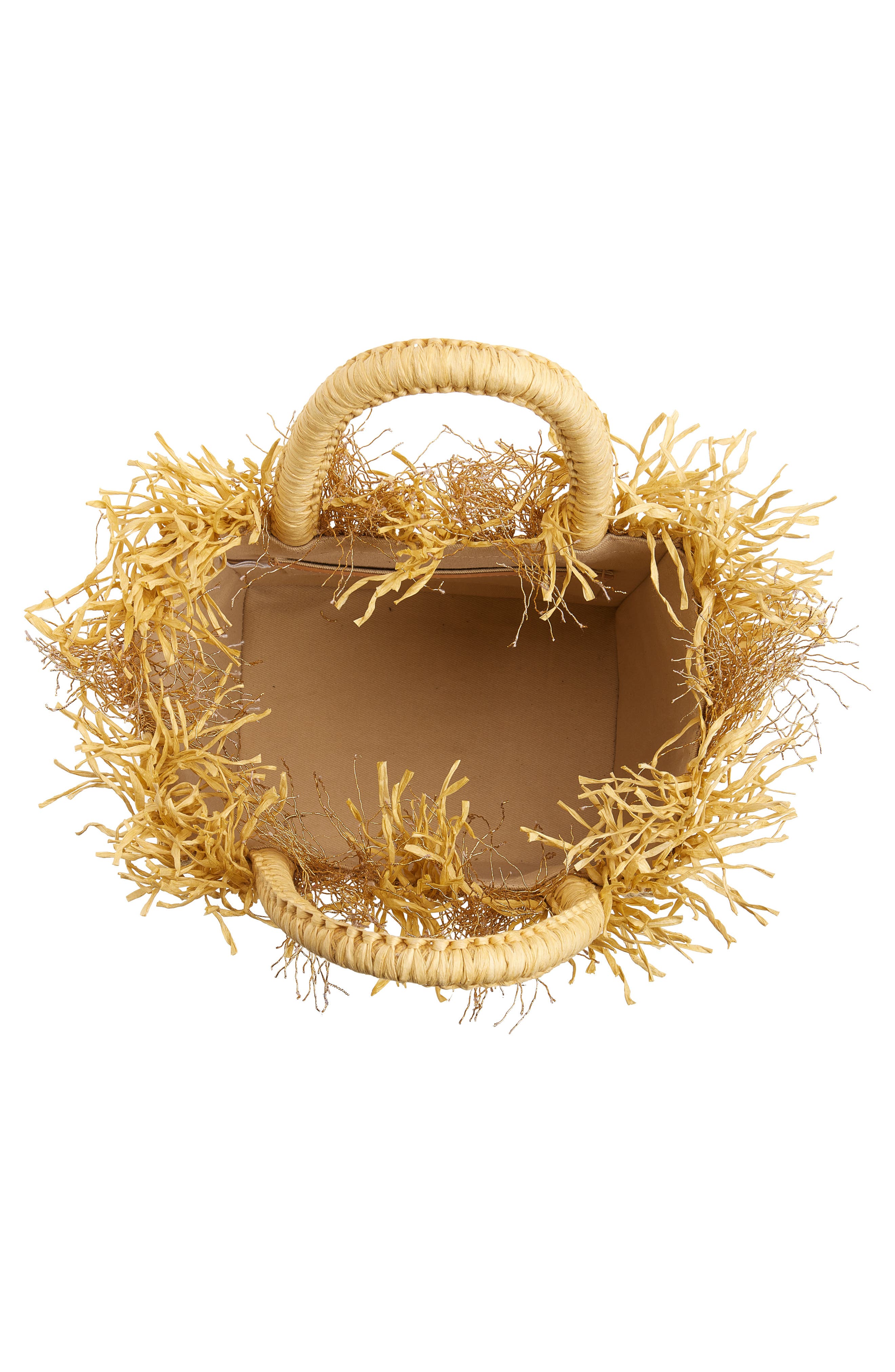 Mini Check Mate Raffia Handbag, Alternate, color, GOLD
