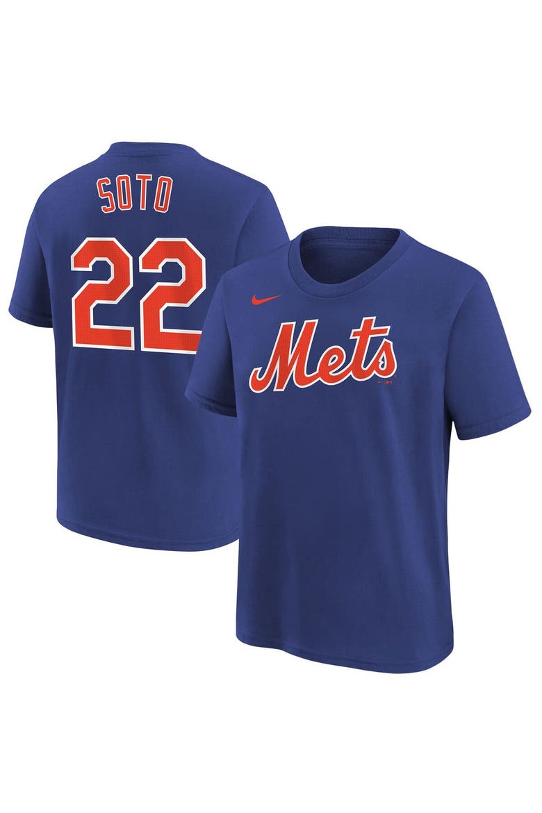 Youth Nike Juan Soto Royal New York Mets Name & Number T-Shirt, Main, color, Royal