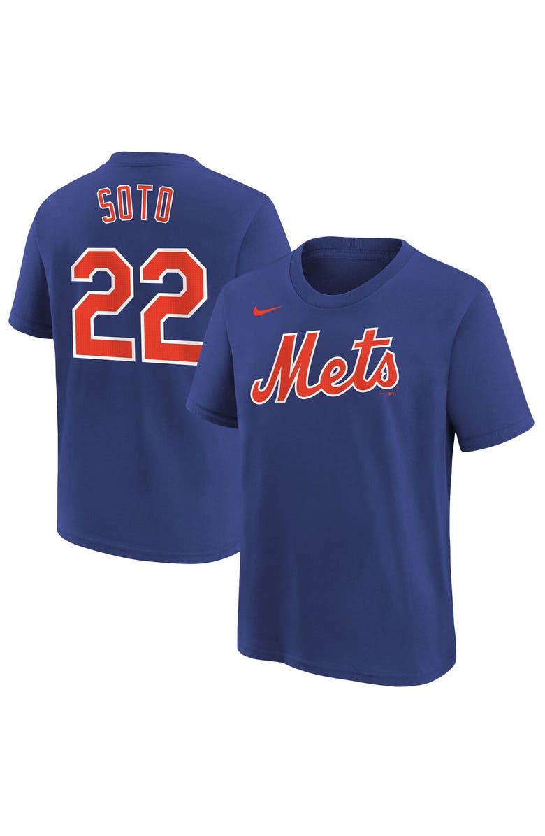 Nike Youth Nike Juan Soto Royal New York Mets Name & Number T-Shirt, Main, color, Royal