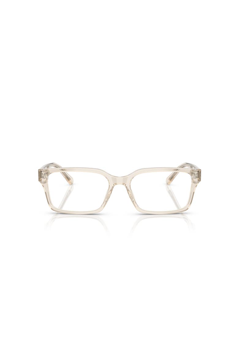 55mm Rectangle optical glasses, Alternate, color, Transparent