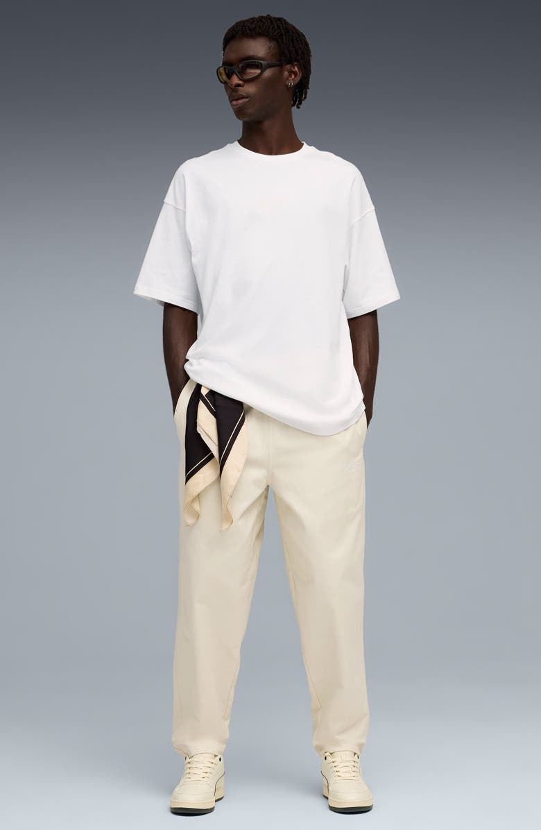 PUMA Porsche League Elastic Waist Cotton Pants, Alternate, color, Alpine Snow