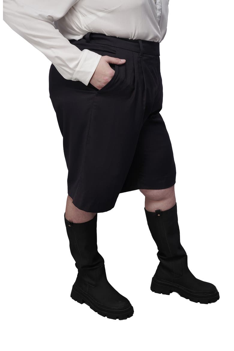 The Empower Wide Leg Short, Alternate, color, BLACK