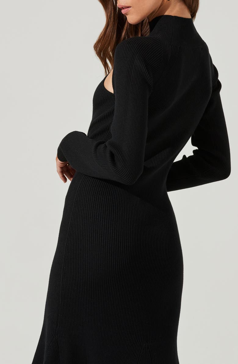 ASTR the Label Cutout Long Sleeve Sweater Dress, Alternate, color,