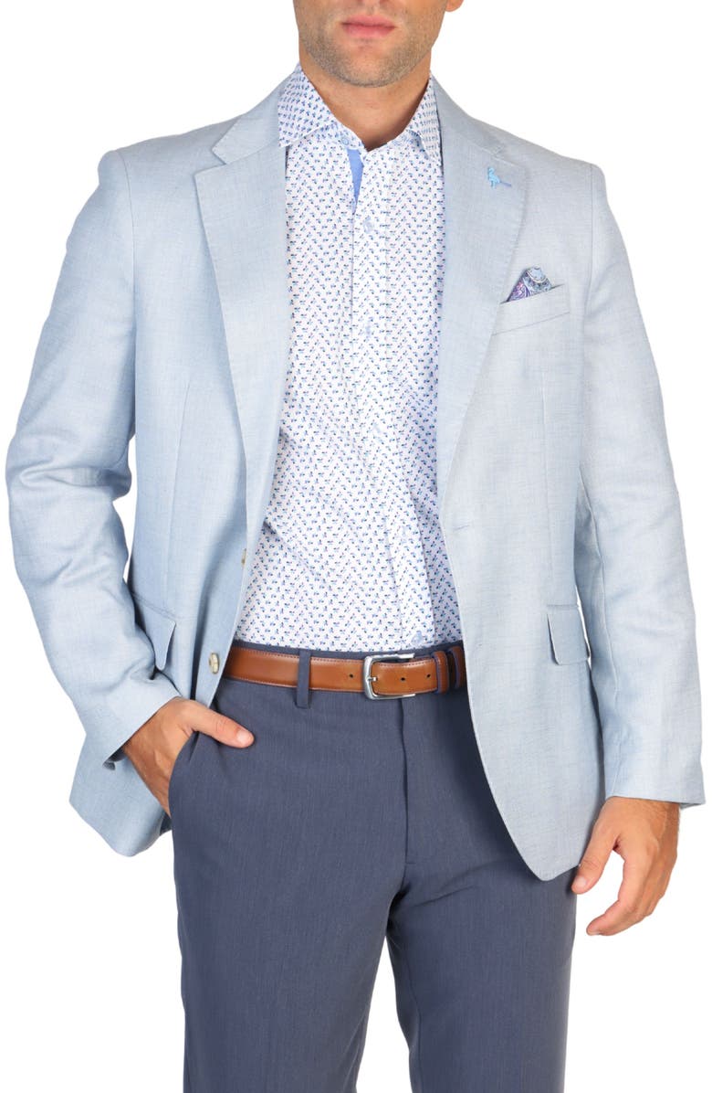 TailorByrd Textured Birdseye Sport Coat, Alternate, color, Blue Jay
