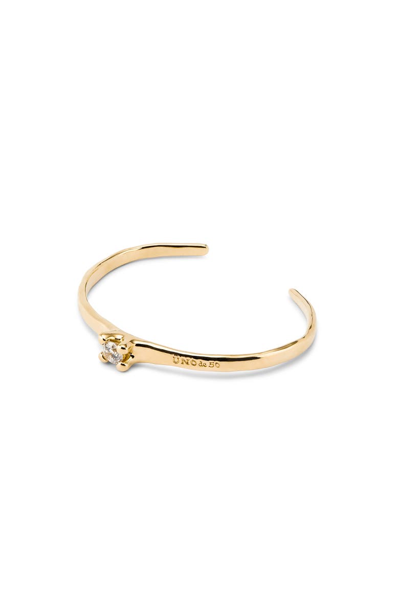 Blue Zirconia Cuff Bracelet, Main, color, Gold