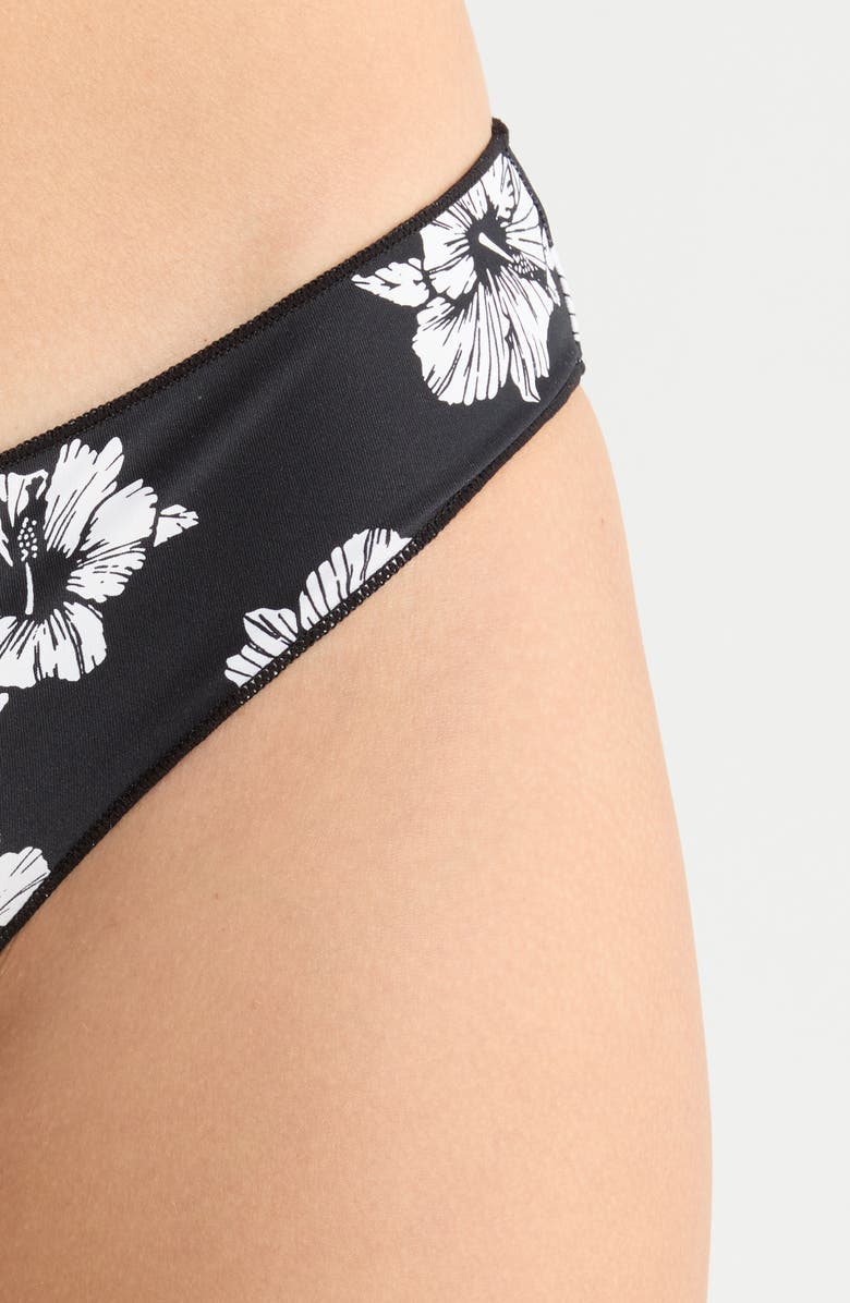 Rip Curl Party Wave Cheeky Hipster Bikini Bottoms, Alternate, color, Black/ White