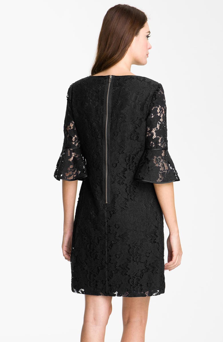 Adrianna Papell Ruffle Sleeve Lace Dress, Alternate, color, 