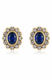 Lafonn Lab-Grown Sapphire & Simulated Diamond Stud Earrings