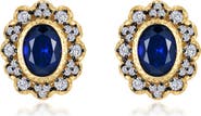Lafonn Lab-Grown Sapphire & Simulated Diamond Stud Earrings