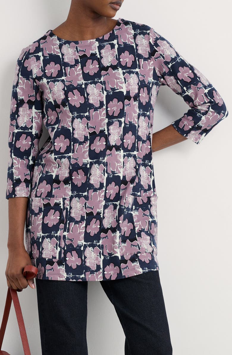 Seasalt Cornwall Tall Waves Cotton Blend Jersey Tunic, Main, color, 