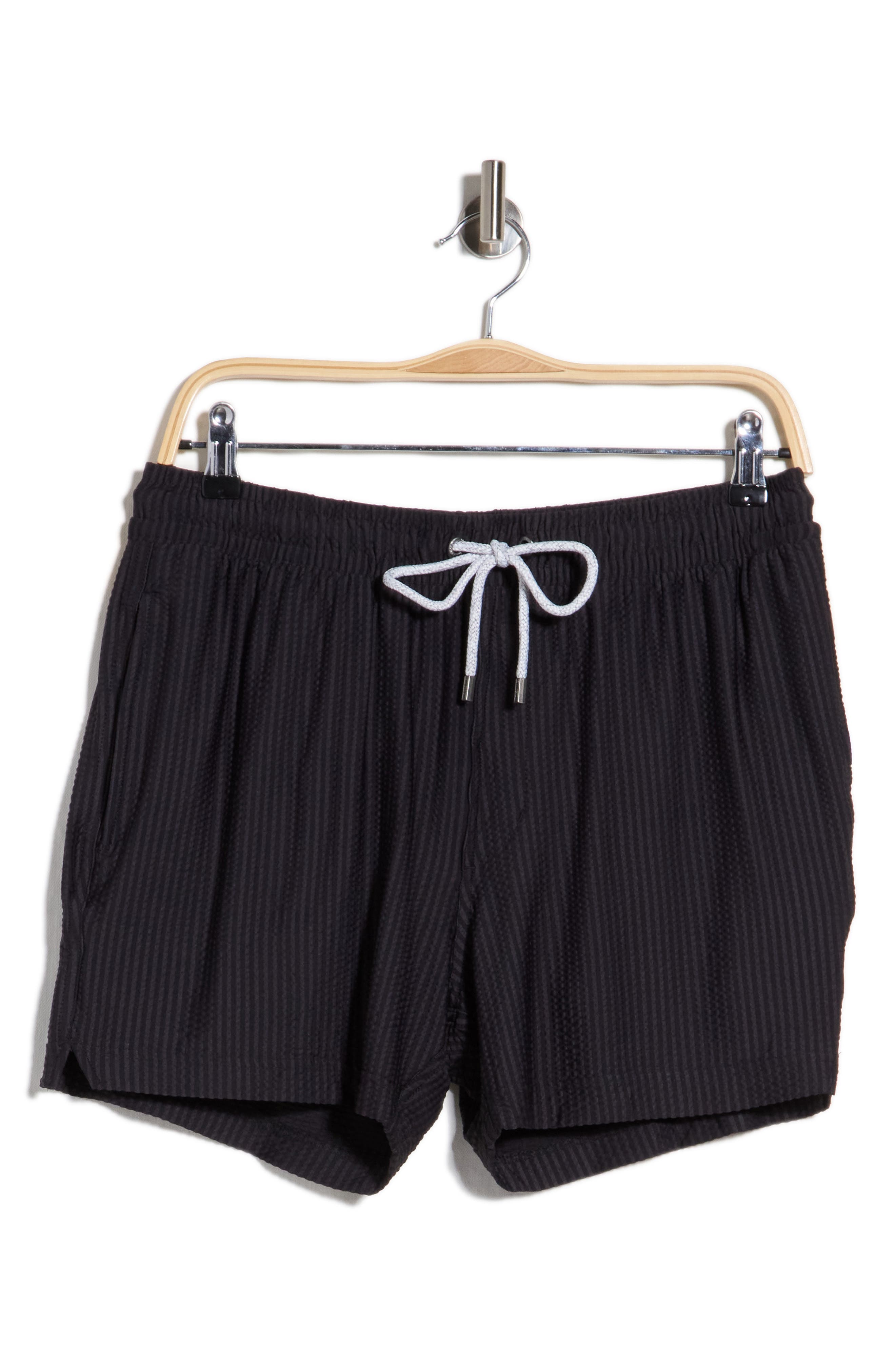 Seersucker Knit Shortie Swim Trunks