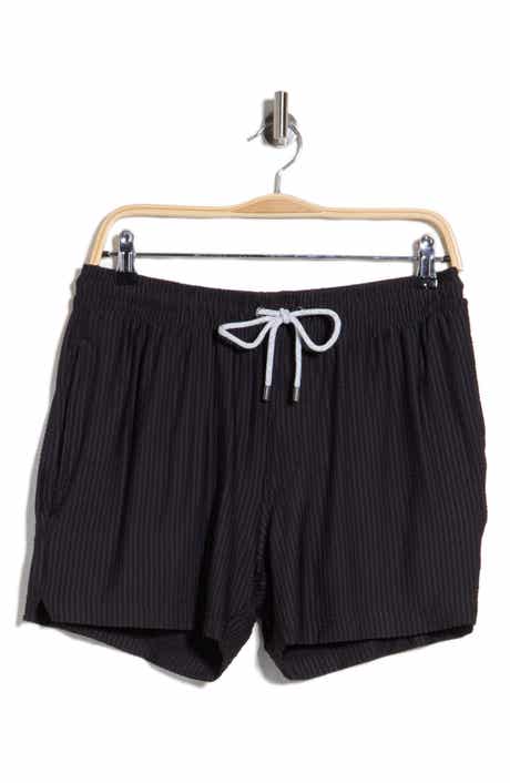 Seersucker Knit Shortie Swim Trunks