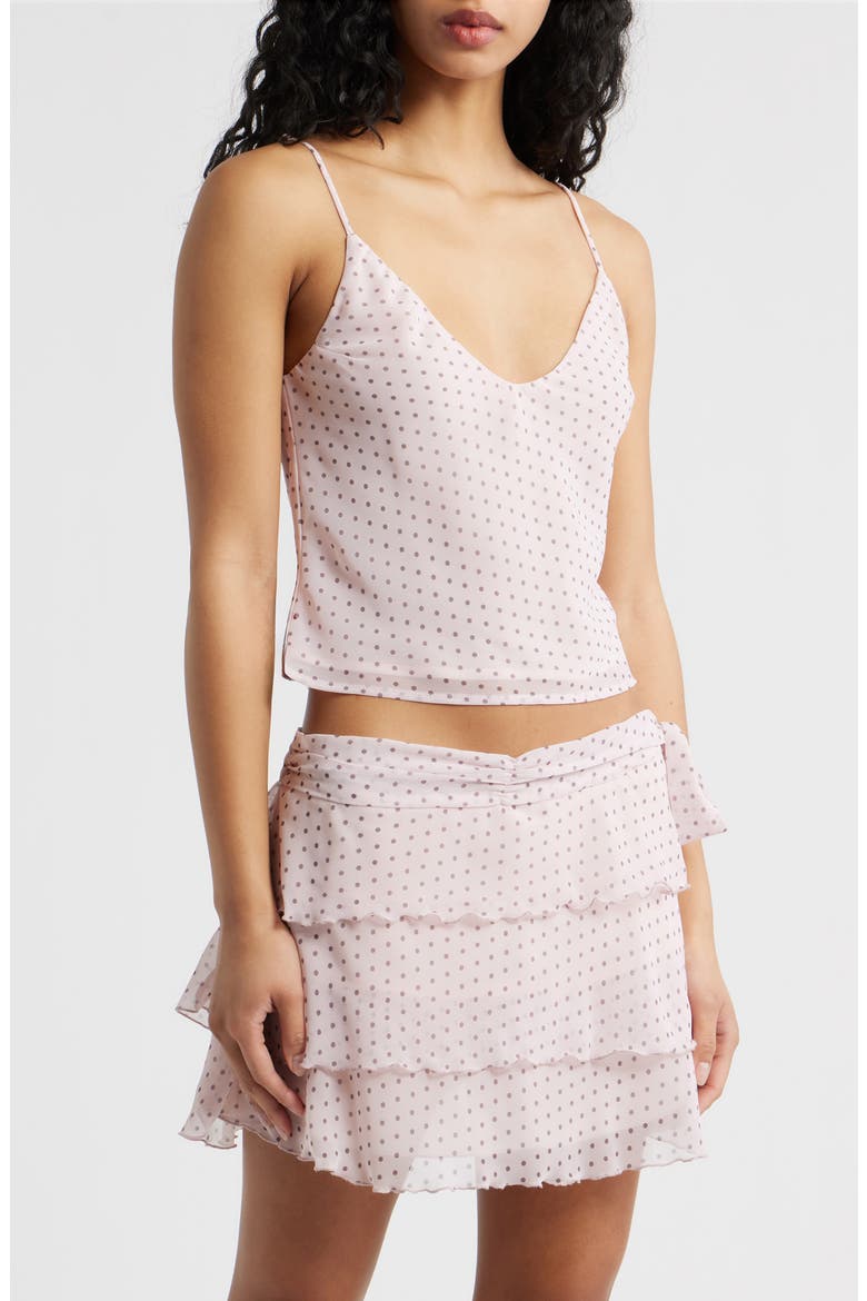 Sila Polka Dot Camisole, Main, color, PINK