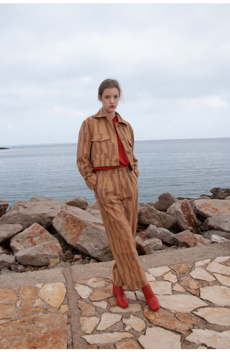 Untitled in Motion Basile Cotton Twill Pant, Alternate, color, Accenda Clay