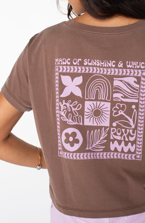 Roxy Tiramisu Cotton Crop Graphic T-shirt In Tiramisu Sol