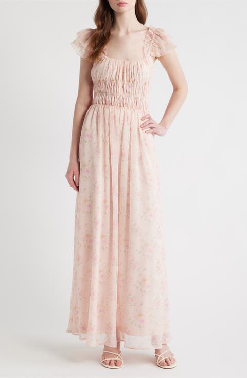 Yvette Floral Smocked Gown