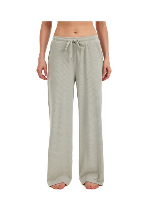 Summer Lounge Ribbed Wide Leg Pant