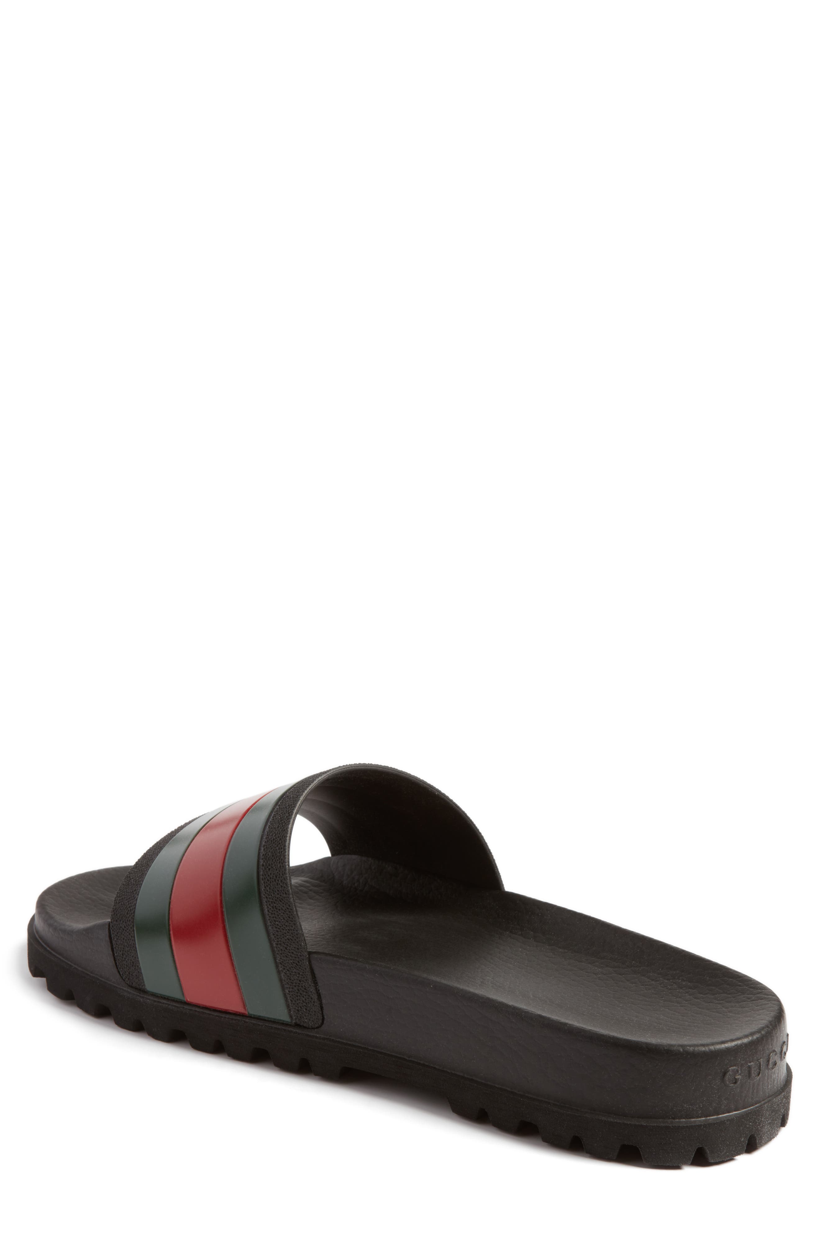 Gucci Slide Sandal, Alternate, color, Nero/Nero