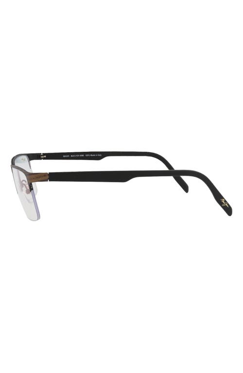 Maui Jim Core Optical 55mm Square Semi Rimless Reading Glasses In Black