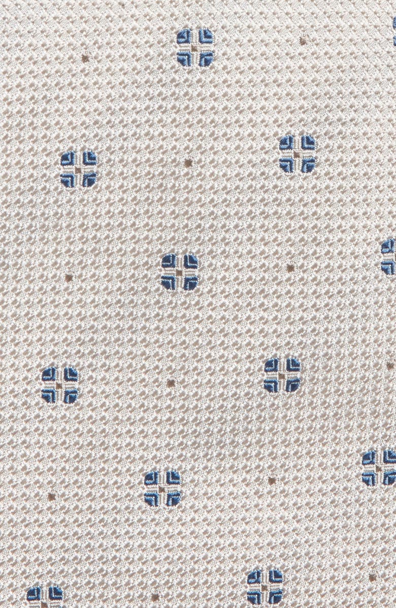 BOSS Geometric Silk Tie, Alternate, color, Open Beige