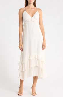 Esmeralda Metallic Chiffon Maxi Dress