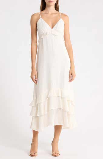 Esmeralda Metallic Chiffon Maxi Dress