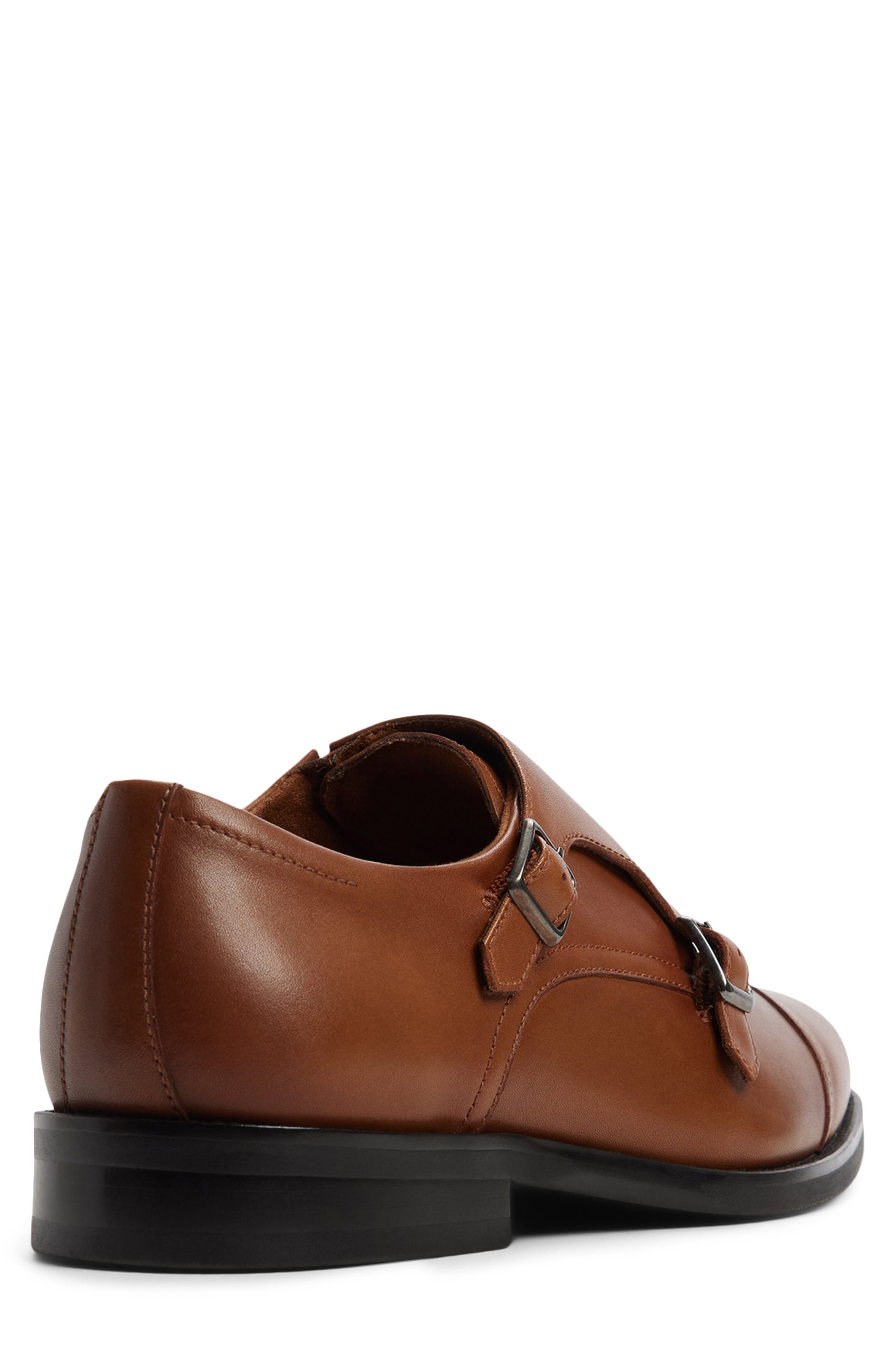 Argyle Monk Strap Shoe, Alternate, color, TAN