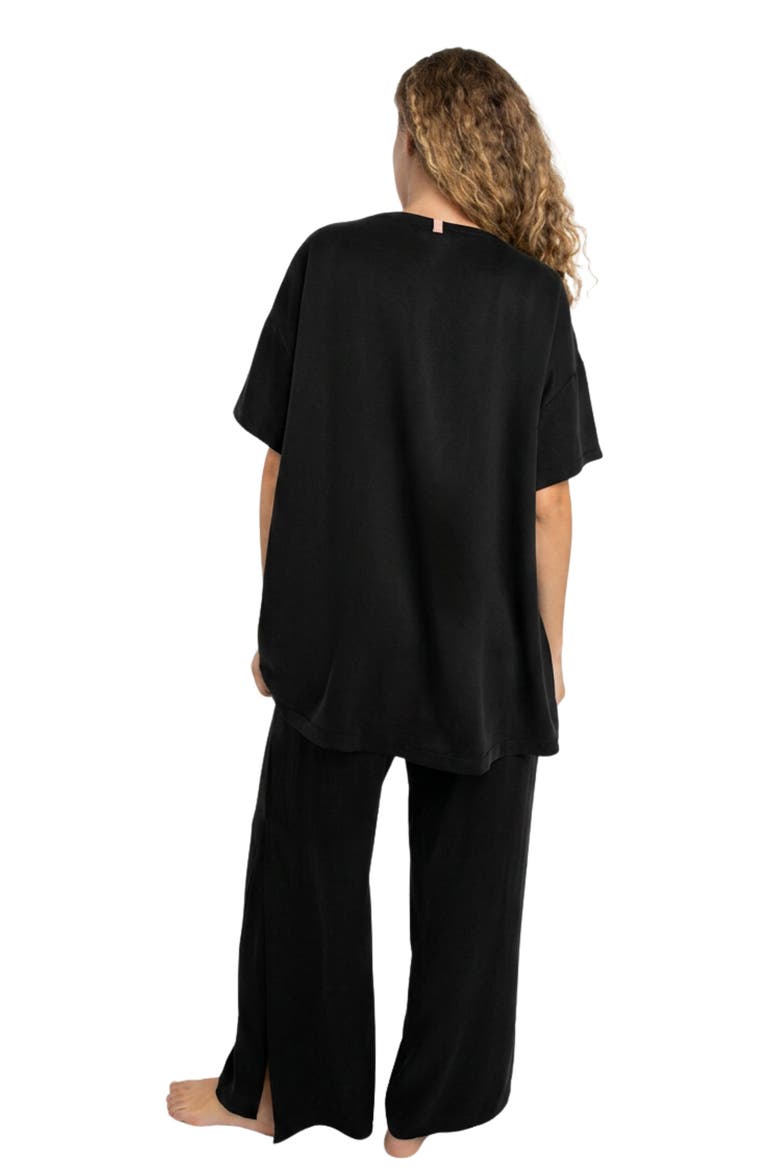 Washable Silk Pajamas, Alternate, color, IMMERSED BLACK