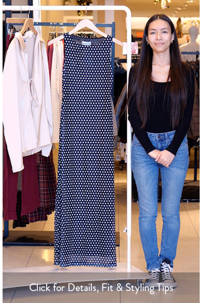 Top of Mind Polka Dot Mesh Maxi Dress video