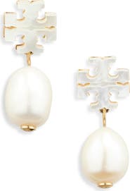 Tory Burch Moondance Mother of Pearl Drop Earrings
