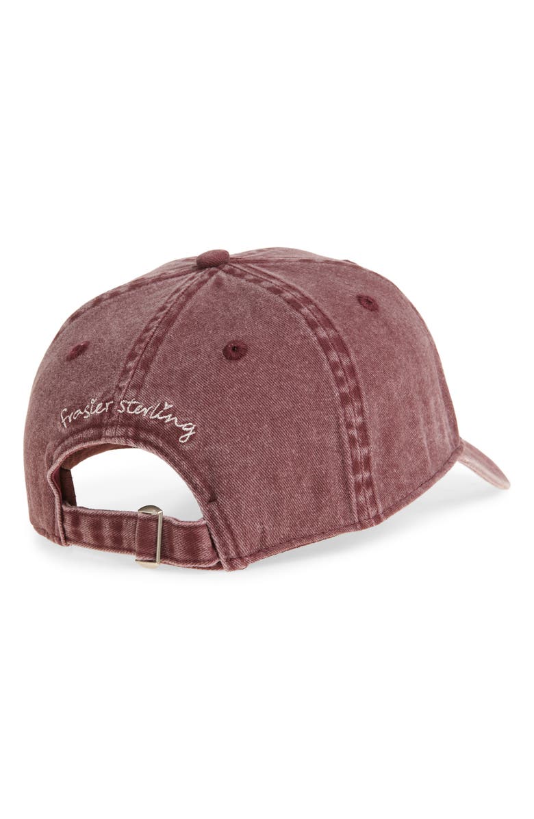 FRASIER STERLING Bonjour Cotton Canvas Baseball Cap, Alternate, color, Burgundy