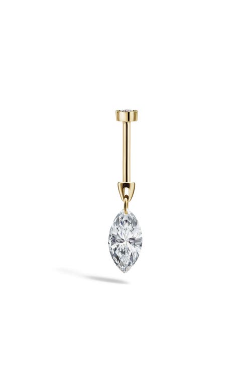 MARIA TASH MARIA TASH FLOATING MARQUISE DIAMOND SINGLE CHARM THREADED STUD EARRING 