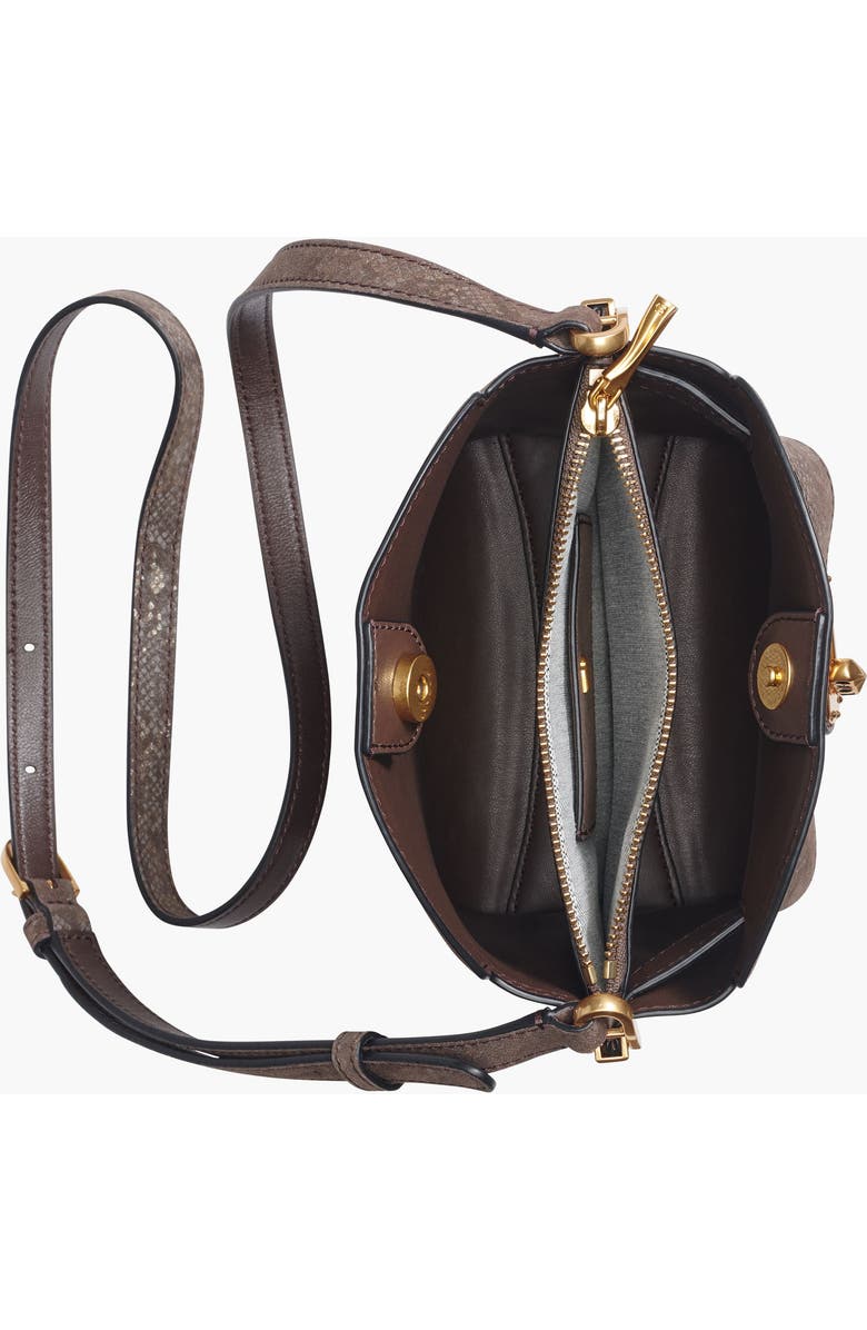 Donna Karan New York Bridgehampton Python Suede Small Crossbody, Alternate, color, Brown Multi