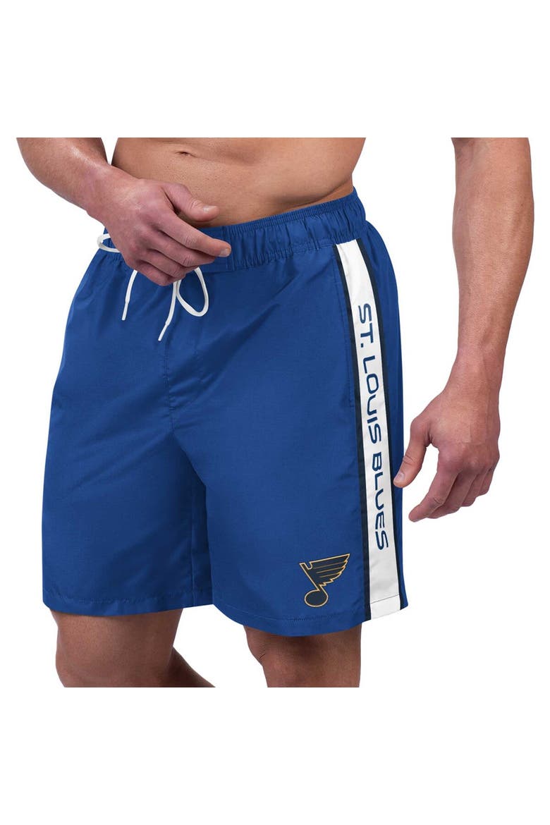 Men's G-III Sports by Carl Banks Blue St. Louis Blues Streamline Volley Swim Trunks, Main, color, Blue