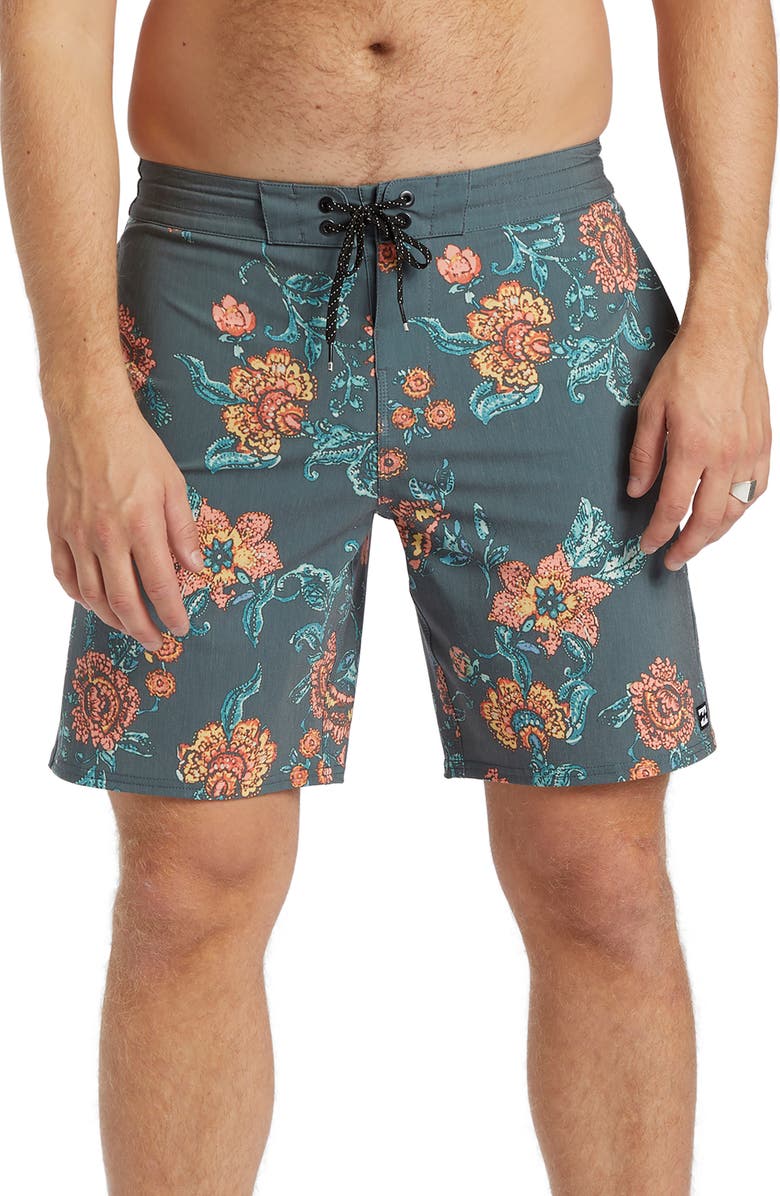 Billabong Good Times Lo Tide Board Shorts, Main, color, Slate Green