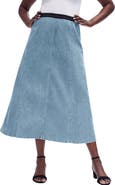 Jessica London Stretch Denim Jegging Skirt
