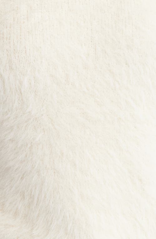 Open Edit Eyelash Sweater In Ivory Dove