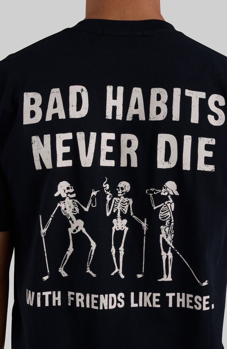 Bad Birdie Bad Habits Graphic Tee, Alternate, color, Black