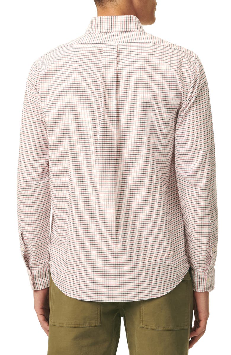 Brooks Brothers Friday Tattersall Check Cotton Oxford Cloth Button-Down Shirt, Alternate, color, White Multi