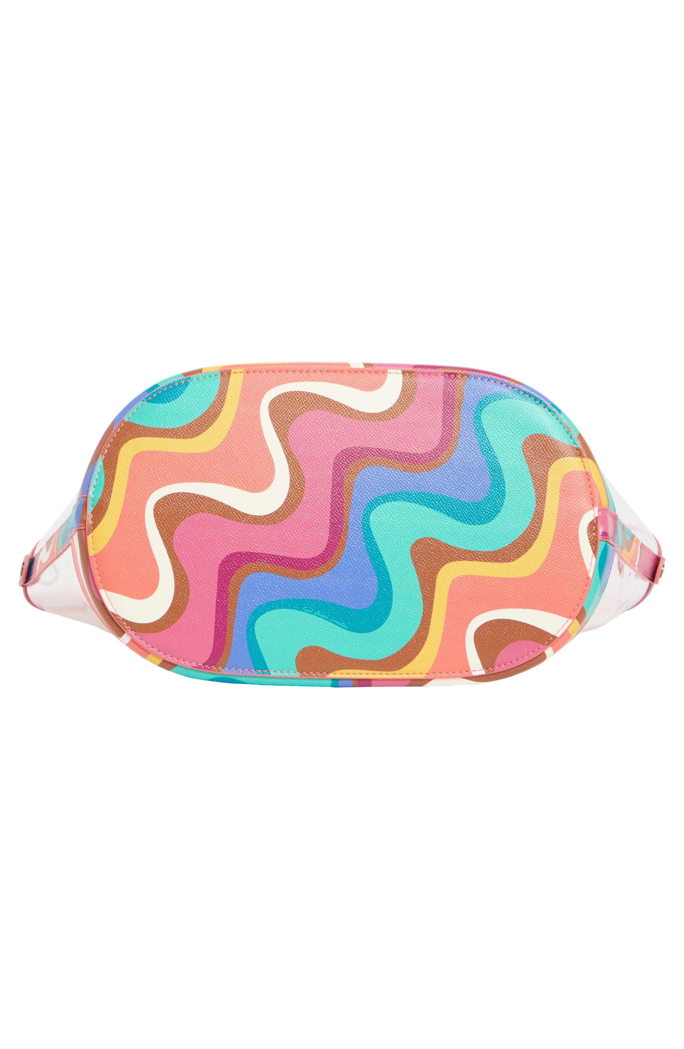 Hampstead Vinyl Tote, Alternate, color, CORAL MULTI