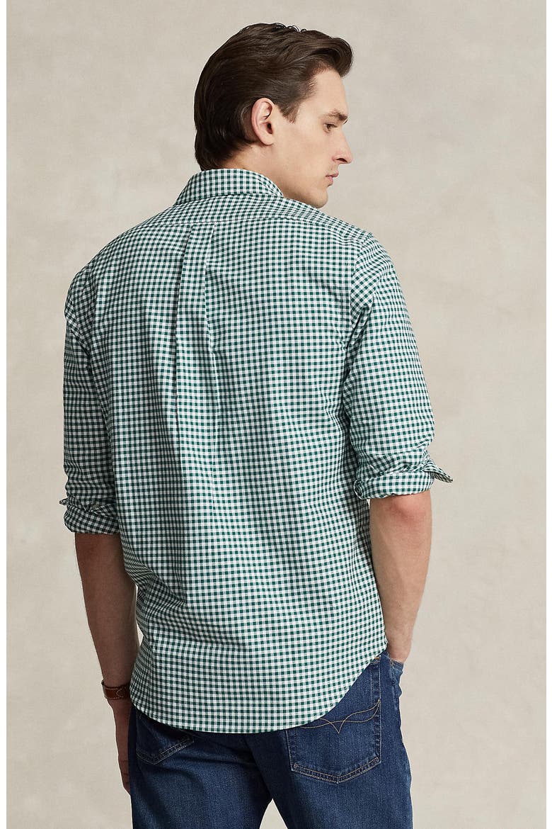 Gingham Button-Down Oxford Shirt, Alternate, color, 4338F PINE/ WHITE