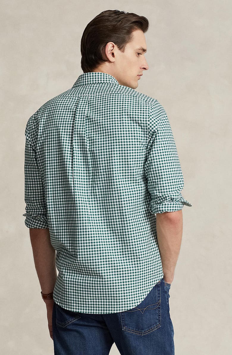 Polo Ralph Lauren Gingham Button-Down Oxford Shirt, Alternate, color, 4338F Pine/ White