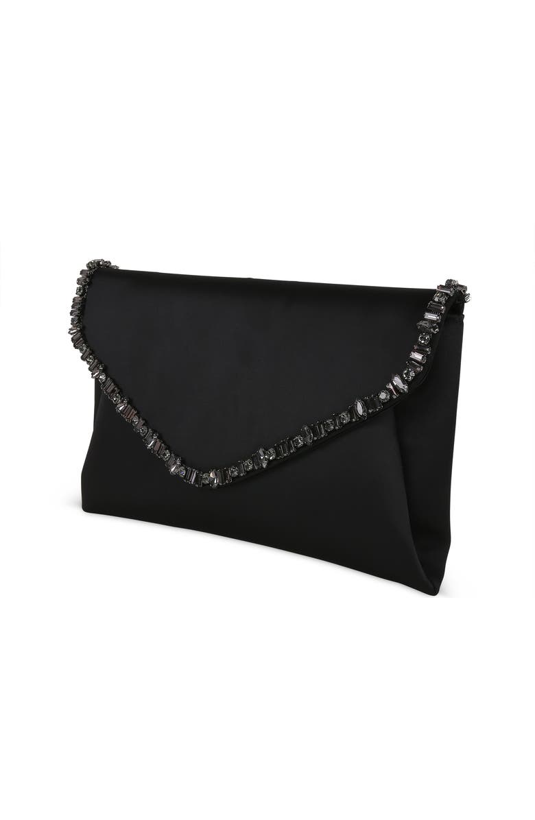 Jewel Badgley Mischka Mika Mix Crystal Neckline Envelope, Alternate, color, Black