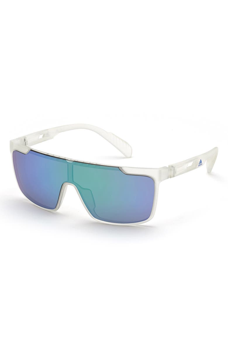 adidas Shield Sunglasses, Alternate, color, Crystal / Smoke Mirror