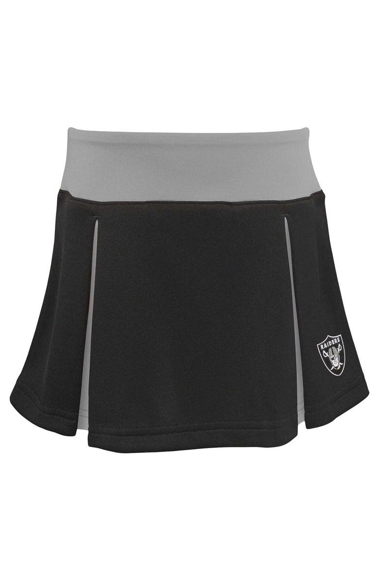 Girls Youth Black Las Vegas Raiders Spirit Two-Piece Cheerleader Set, Alternate, color, Black