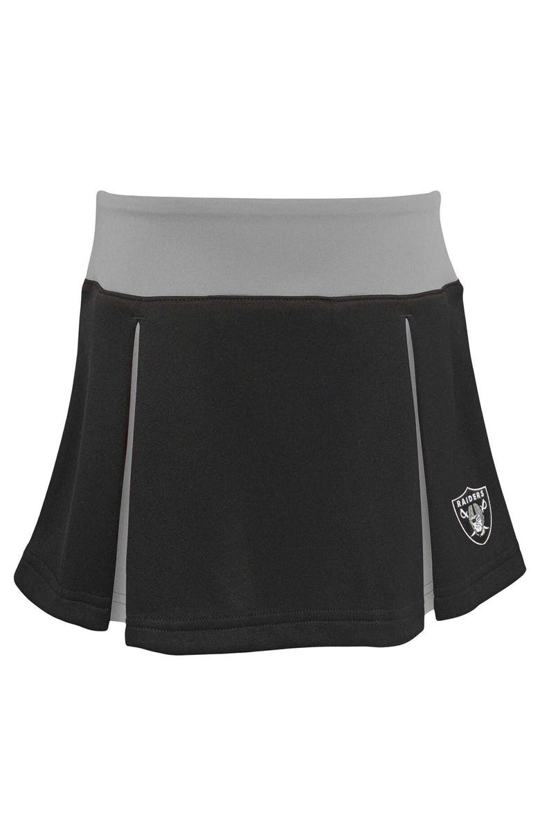 Outerstuff Girls Youth Black Las Vegas Raiders Spirit Two-Piece Cheerleader Set, Alternate, color, Black