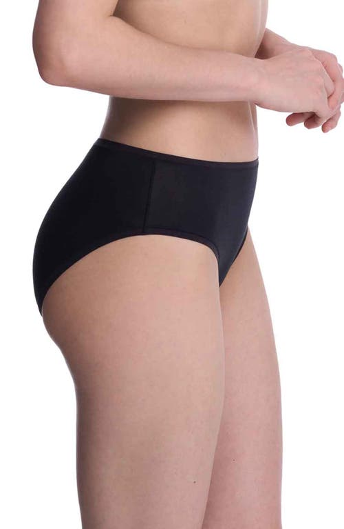 Natori Bliss Bare Cotton Hipster 3-pack In Black/black/cafe