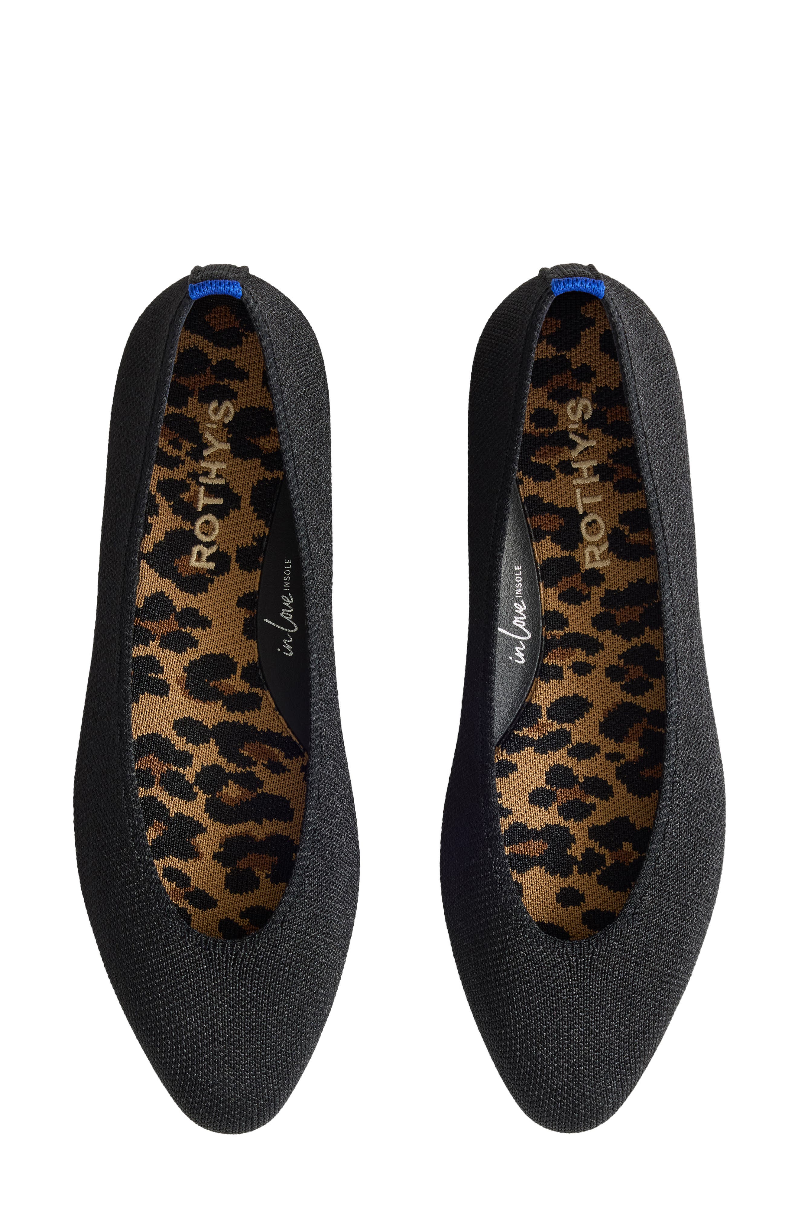 The Almond Ballet Flat, Alternate, color, BLACK