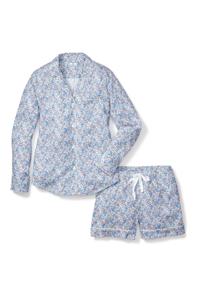 Fleur Dazur Floral Short Pajamas, Alternate, color, BLUE